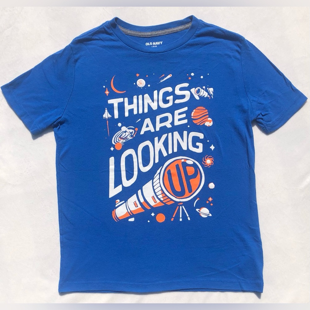 Old Navy Kids Blue Space Graphic Tee